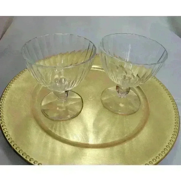 Pair-Fluted Pedestal Coupes/Bowls - Picture 3 of 4